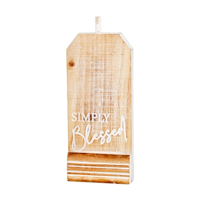 Simply Blessed Wood Block