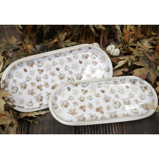 Set of 2 Rooted in Nature Oval Trays