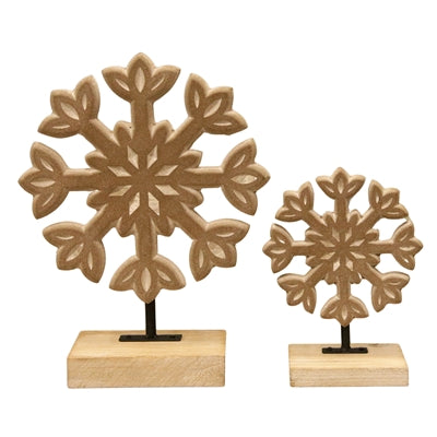 Set/2 Snowflakes on Stands