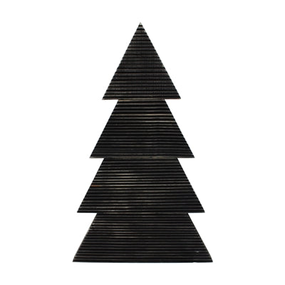 18" Black Ridged Wood Tree