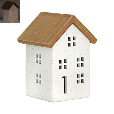 Lighted White and Natural 2 story House