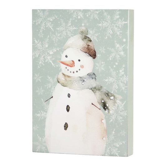 Green Snowflake Snowman Block