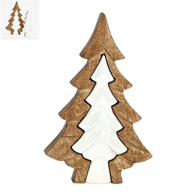 3D Wood and White Enamel Tree