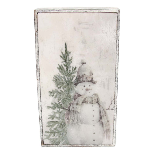 Vintage Snowman Block