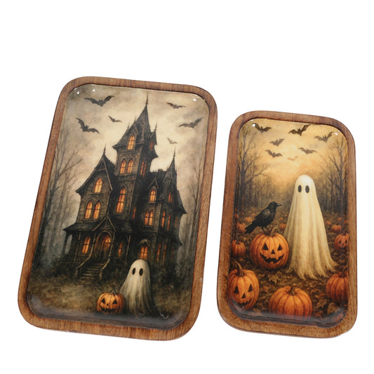 Set of 2 Haunted Trays