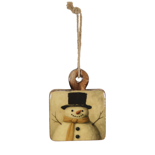 Top Hat Snowman Mini Cutting Board