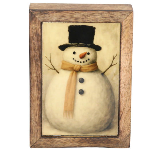 Top Hat Snowman Block