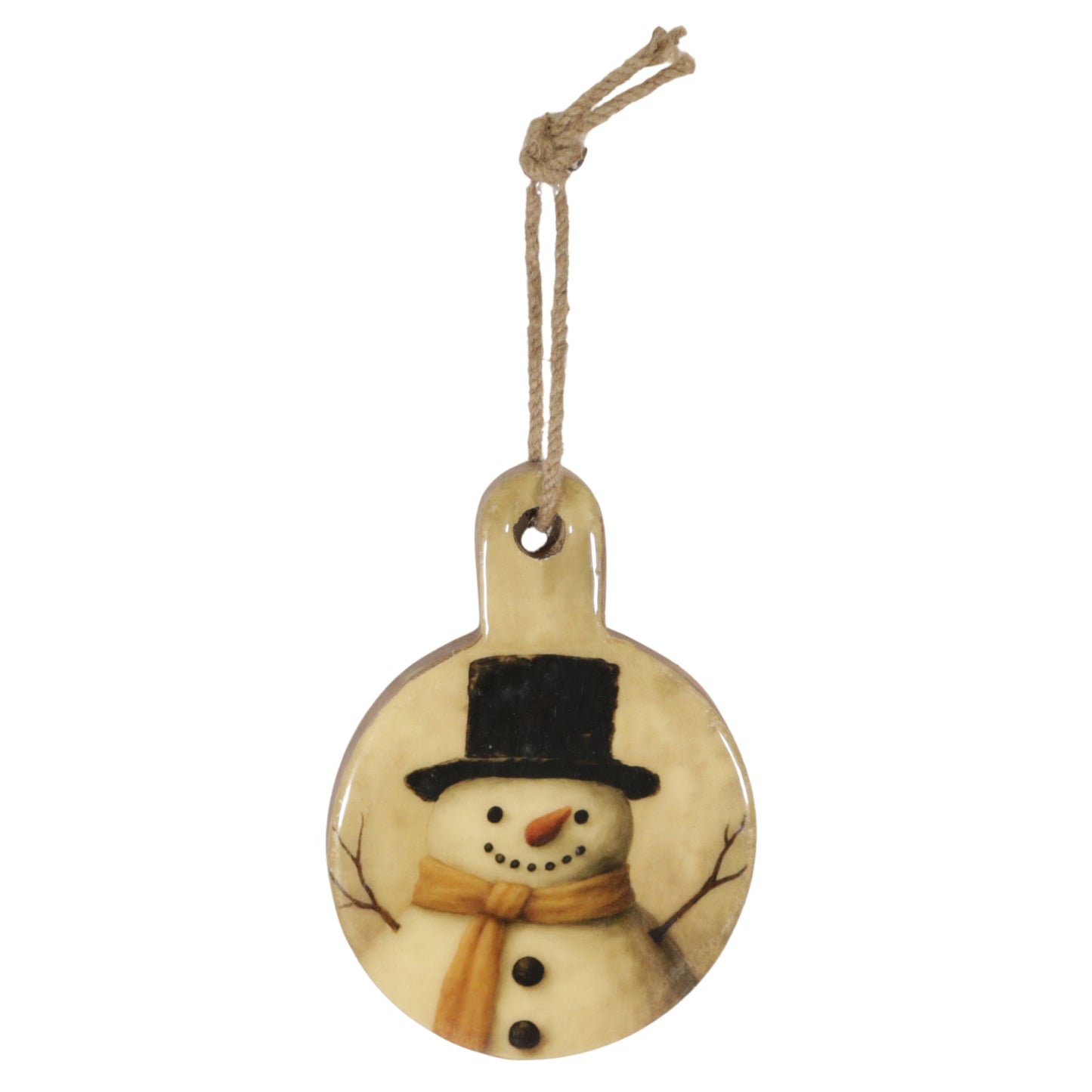 Round Top Hat Snowman Hanger