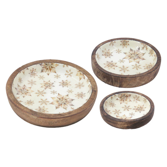 Set of 3 Snowflake Bowls