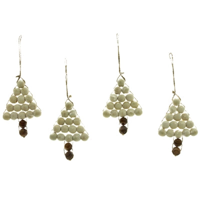 Set/4 Bead Tree Ornaments