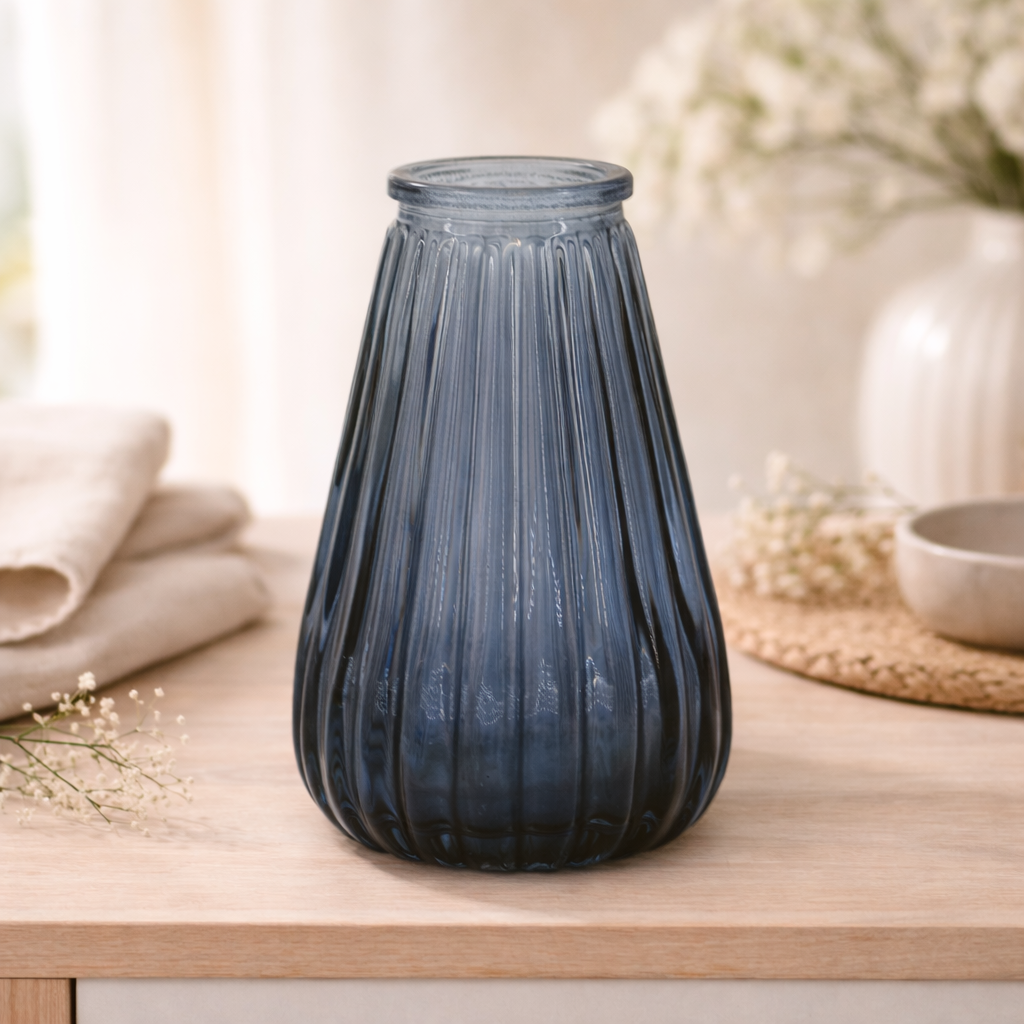 Purple Tapered Glass Jar