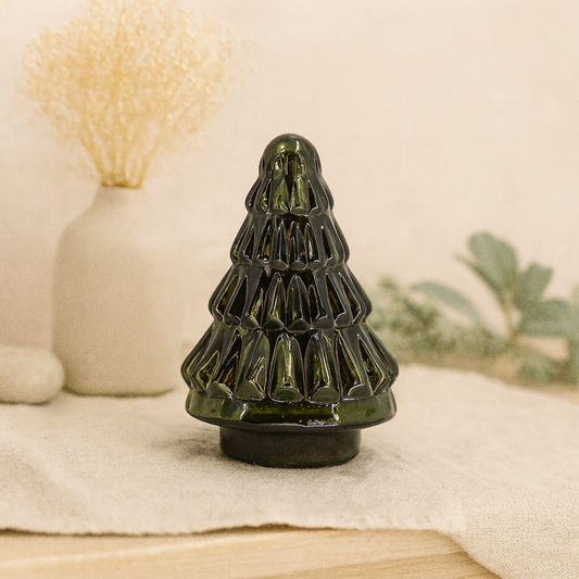 Rustic Green Glass Tree- Small
