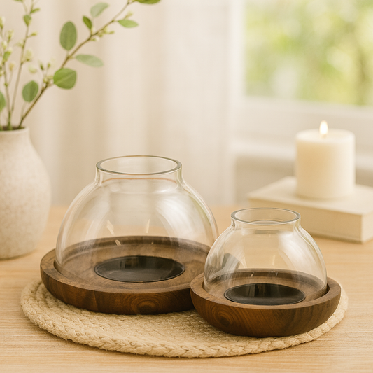 Set of 2 Wide Hurrcane Glasses