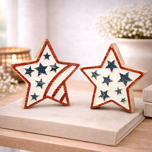 2 Assorted Americana Star Blocks