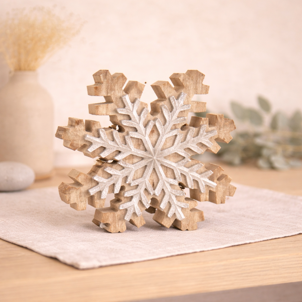 Midnight Shimmer Snowflake Block