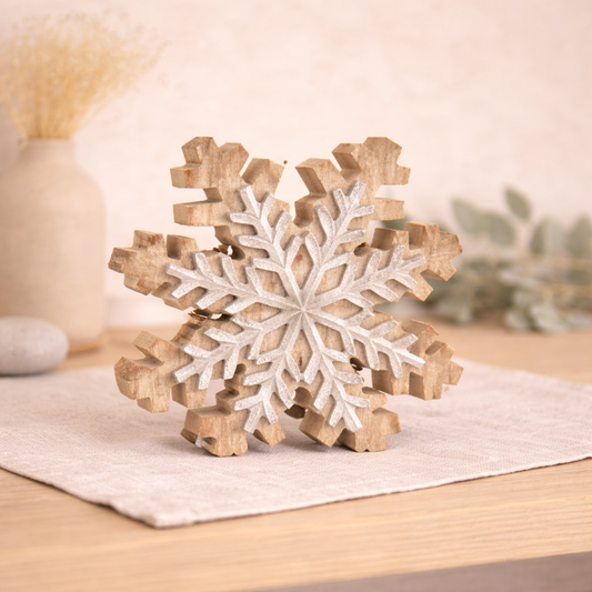 Midnight Shimmer Snowflake Block