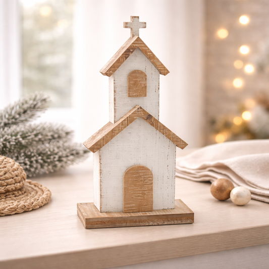 White and Tan Church