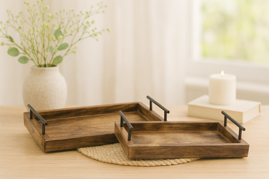 Set of 2 Mango Rectangular Trays