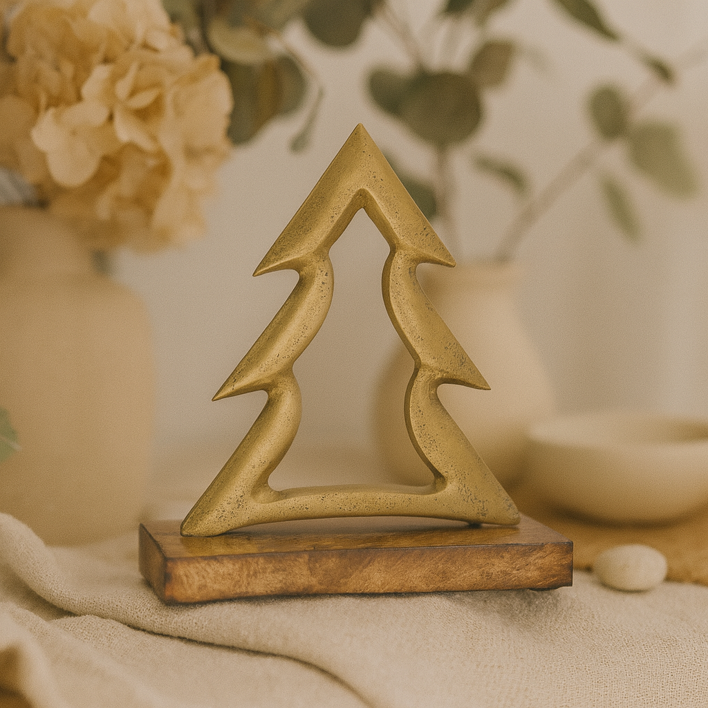 Antique Brass Tree on Stand