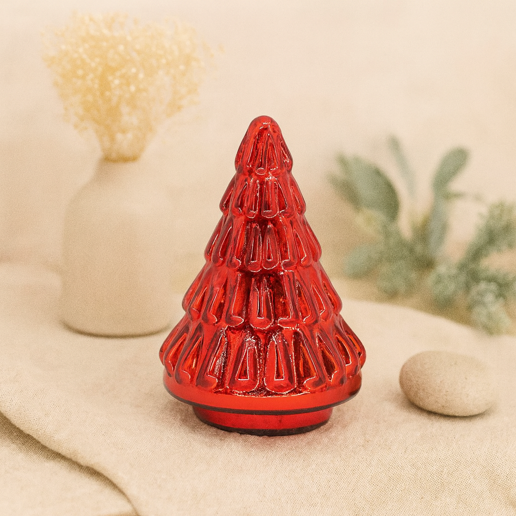 Ruby Red Glass Tree- Smal